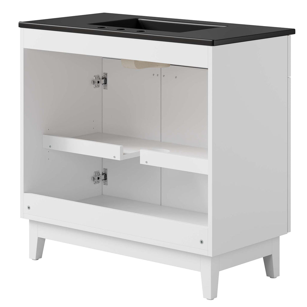24" / 36" Miles Series Bathroom Vanity In Various Colors  | Modern Design Vanity With Basin For Homes, Hotels image 7