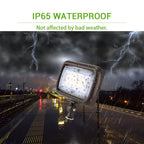 15W - 45W Outdoor LED Flood Security Lights | 5000K | 1500LM - 5400LM | UL, CE, FCC, ROHS, DLC Approved | IP65 Waterproof Landscape Lighting, Knuckle Mount, Bronze, Outdoor Garden Area Security Floodlight image 5