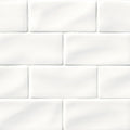 Whisper White Glazed Handcrafted Subway Tile 3x6 | Wall Tile | Backsplash Tile | Ceramic | Greenguard Gold, USGBC/LEED | 8 Pieces Per Box image 0