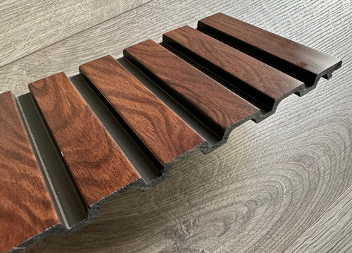 Large Slats Polystyrene Wood Slat Walls 112 in x 9 1/2 in - (Pack of 10) / 73.5 sqft image 11