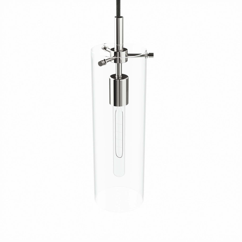 Skylark Pendant Light | Clear Polished Nickel And Clear Black Color Options | Ideal For Living Room, Bedroom, Kitchen, Dining Area, Bathroom, Or Office  | Pack Of 4 image 6