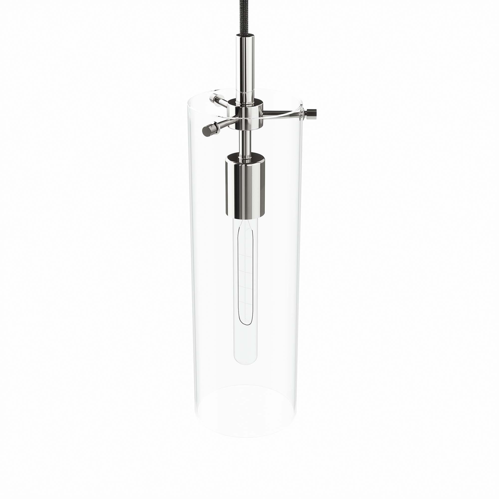 Skylark Pendant Light | Clear Polished Nickel And Clear Black Color Options | Ideal For Living Room, Bedroom, Kitchen, Dining Area, Bathroom, Or Office  | Pack Of 4 image 6