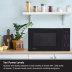 Magic Chef 1.1 Cu. Ft Countertop Microwave | 1000 Watt | Black with Gray Cavity Or Stainless Steel Color Options | Digital Display | 6 Auto Cooking Modes | Child Lock | Auto Defrost Modes image 9