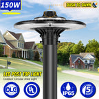 LED Post Top Pole Light with Dusk to Dawn Photocell, 60W/80W/100W/120W/150W/200W Options, 3000K/4000K/5000K CCT Tunable, LED Garden Area Lights for Pathway IP65 Waterproof image 1