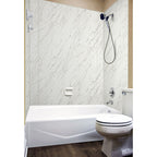Herringbone Shower Wall Tiles For Shower and Tub Surrounds | Glue Up Easy To Install | 3 Wall Set image 7