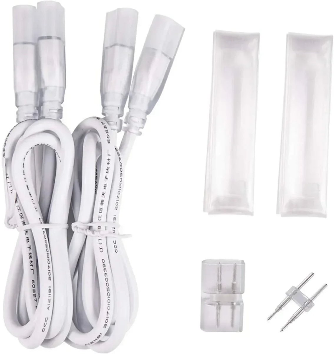 Connector Pack for 110V Led Neon Light, Compatible Dimensions- 7*14.5mm And 8*16mm