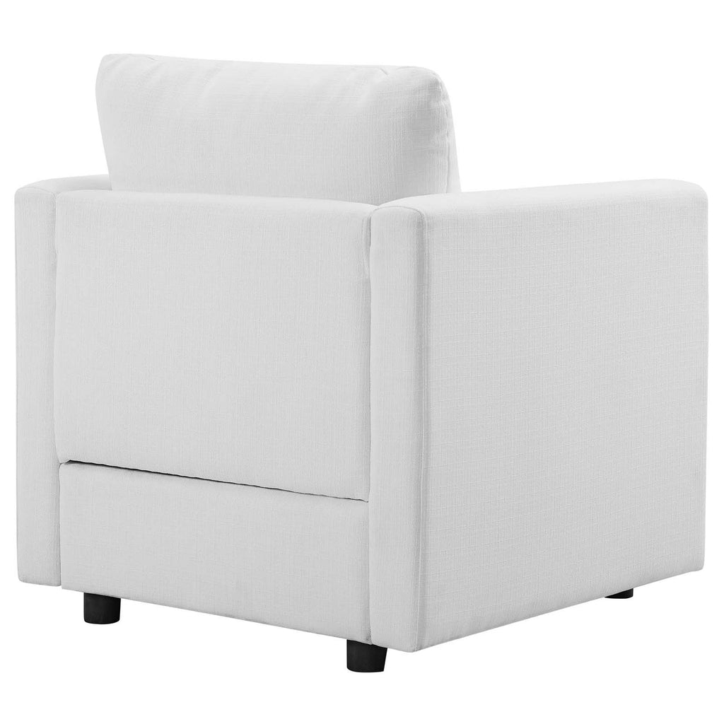 Activate White 3-Piece Upholstered Fabric Set image 5