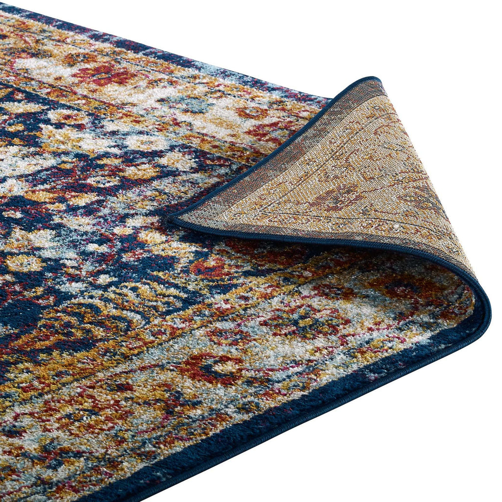 Antique Floral Design | Area Rug | Vintage Floral Lattice Rug in 8 FT X 10 FT And 5 FT X 8 FT | With Rubber Gripping Underside image 23