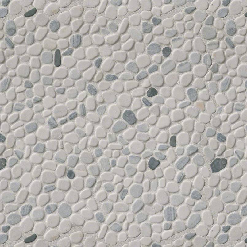Black And White Pebbles Tumbled Mosaic Tile | Wall Tile &amp; Backsplash Tile | Marble | Greenguard Gold, USGBC/LEED | 10 Pieces Per Box image 1