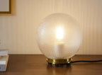 Destiny Satin Brass Glass and Metal Table Lamp | Pack of 2 image 1