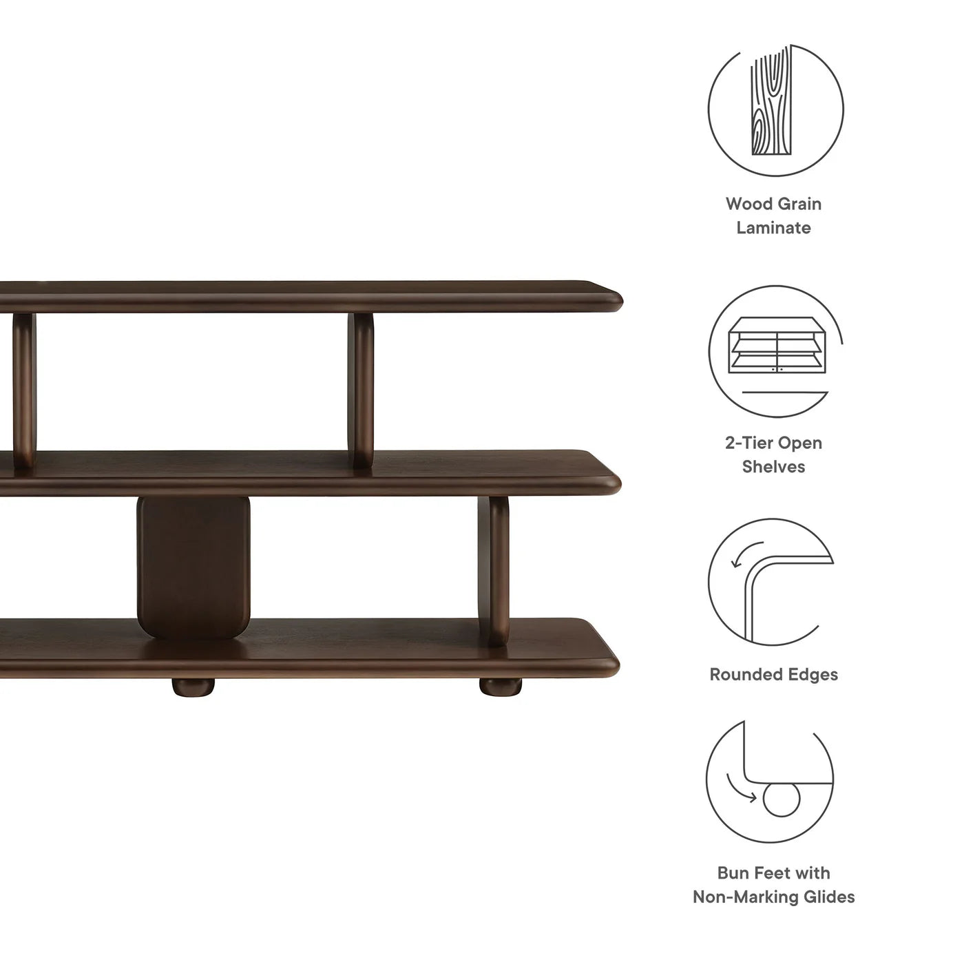 Lyle 2-Tier Sculptural Bookshelf image 15