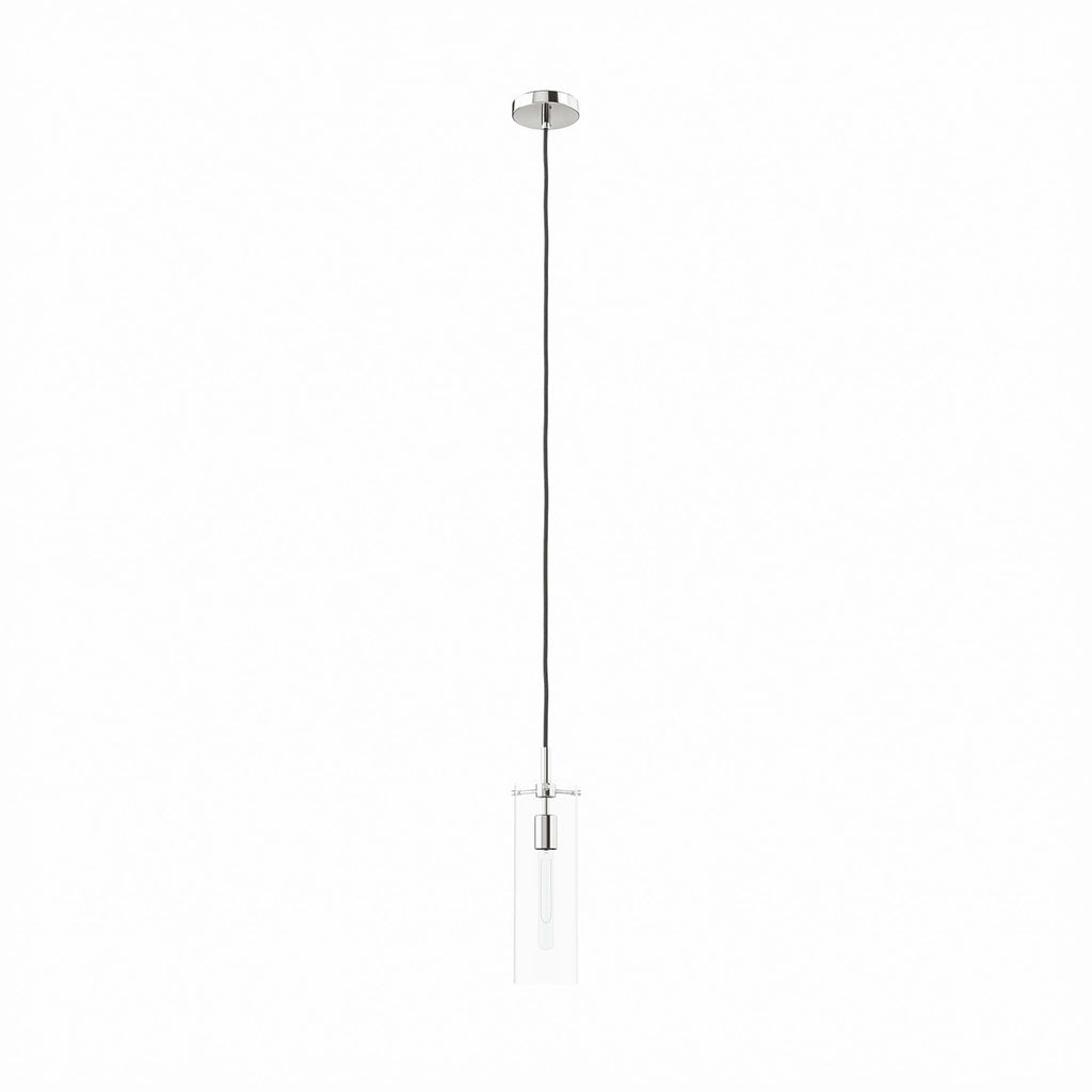 Skylark Pendant Light | Clear Polished Nickel And Clear Black Color Options | Ideal For Living Room, Bedroom, Kitchen, Dining Area, Bathroom, Or Office  | Pack Of 4 image 7