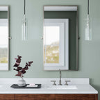 Skylark Pendant Light | Clear Polished Nickel And Clear Black Color Options | Ideal For Living Room, Bedroom, Kitchen, Dining Area, Bathroom, Or Office  | Pack Of 4 image 1