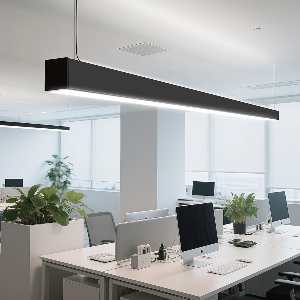 LED Suspended Up and Down Adjustable Light | 3000K/4000K/5000K CCT Tuneable | 0-10V Dimming | Commercial and Residential | Ideal for Office, Home, Shop, Garage, School | Pack of 4 image 2