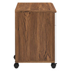 Envision Walnut White Wood Filing Cabinet image 2