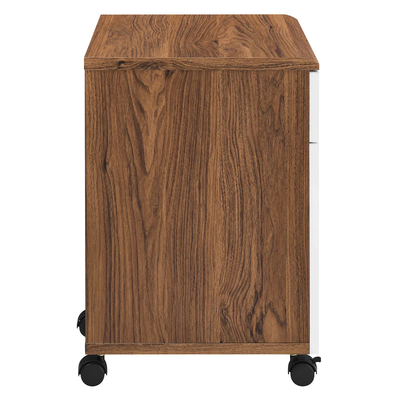 Envision Walnut White Wood Filing Cabinet image 2