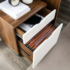 Envision Walnut White Wood Filing Cabinet image 6