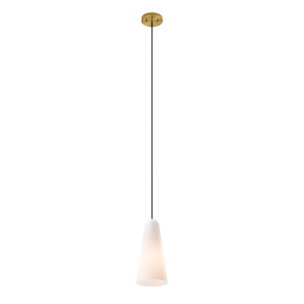 Beacon 1-Light Pendant Light | Clear Satin Brass, Opal Satin Brass, Opal Black | Ideal for Living Space, Bedroom, Kitchen, Dining room, Bathroom, Or Office | Pack of 3 image 7
