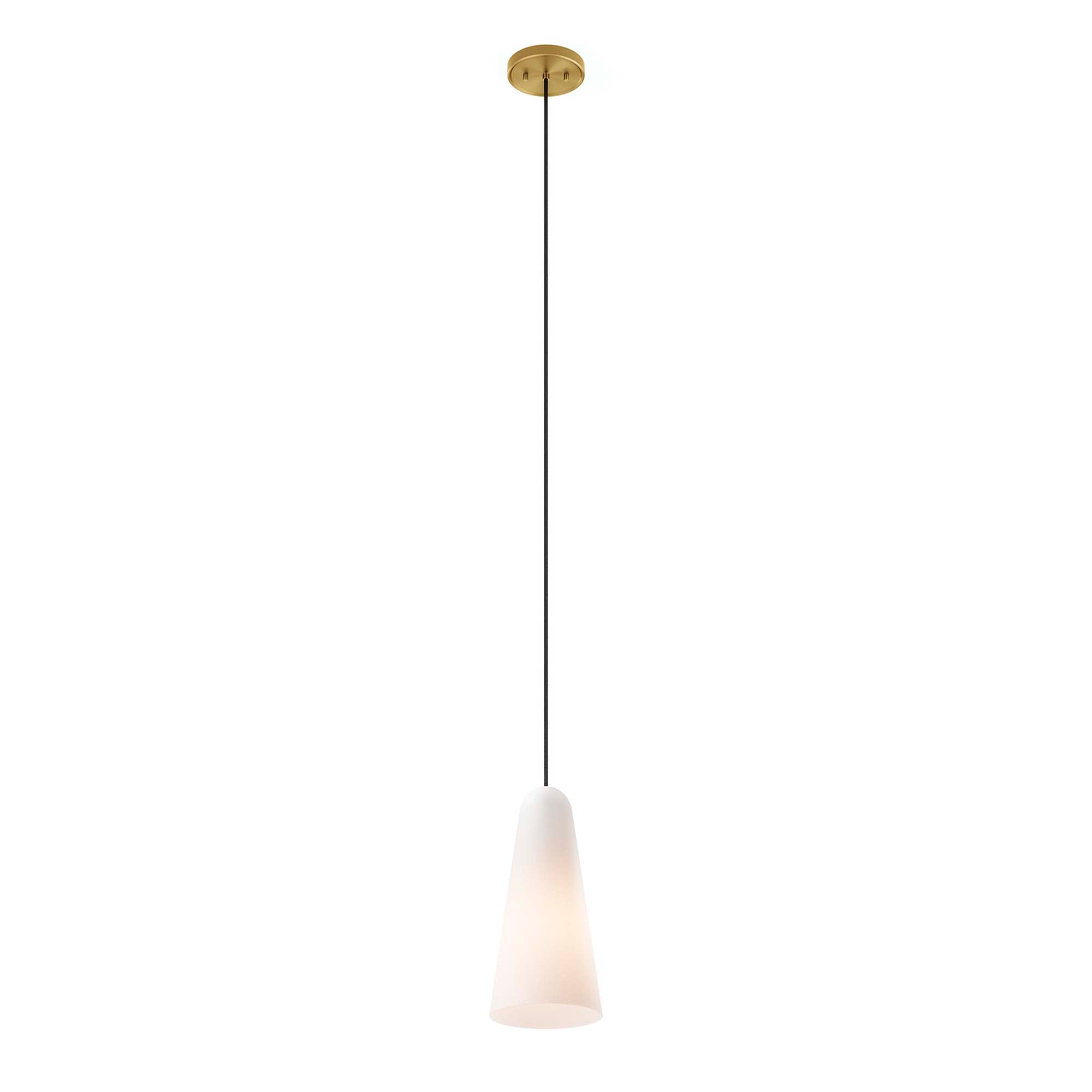 Beacon 1-Light Pendant Light | Clear Satin Brass, Opal Satin Brass, Opal Black | Ideal for Living Space, Bedroom, Kitchen, Dining room, Bathroom, Or Office | Pack of 3 image 7