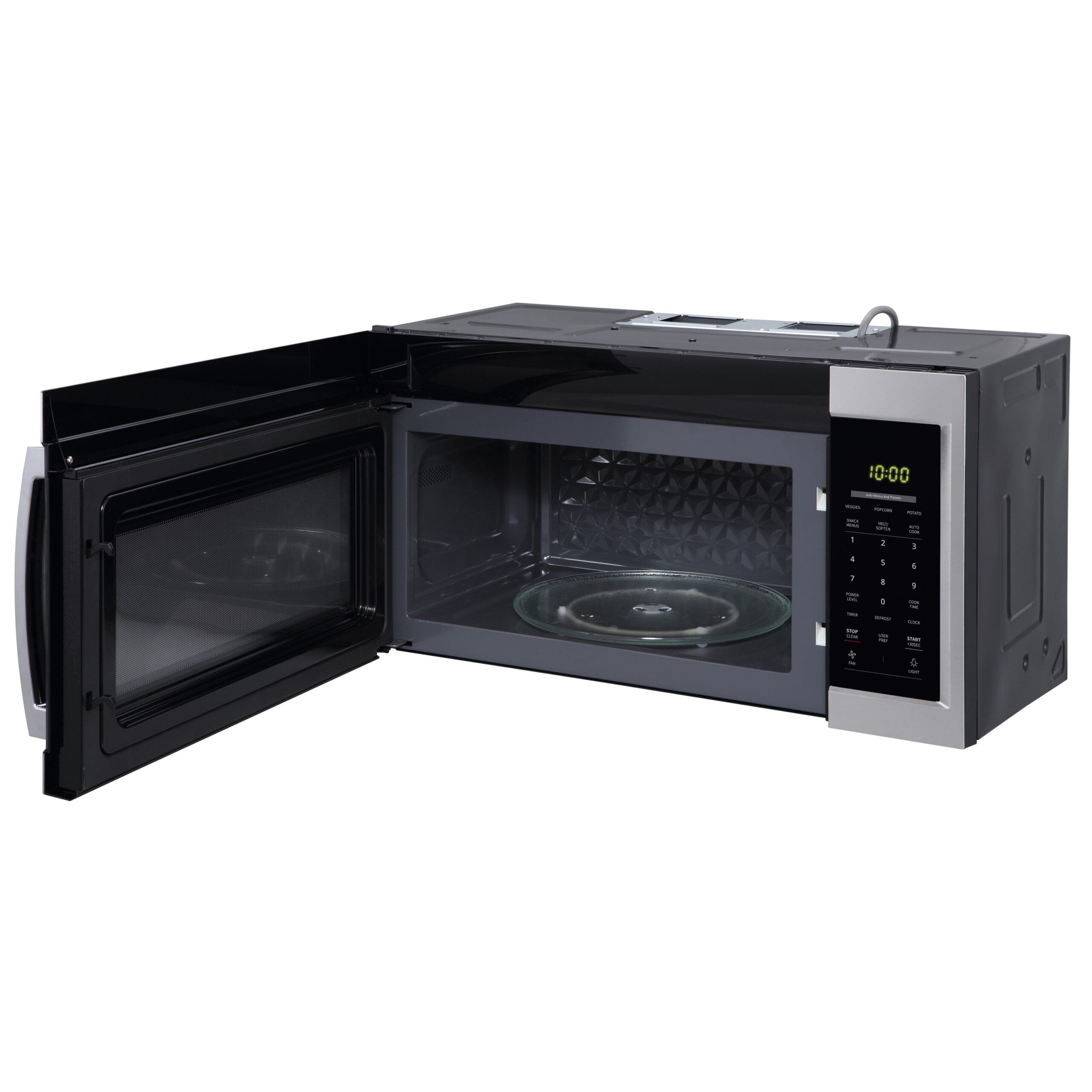 Magic Chef 1.7 Cu. Ft Over-The-Range (OTR) Microwave With Sensor | 1000 Watt | Stainless Steel | 6 Auto Cooking Modes | Hood Light | Auto Defrost Modes | 10 Power Levels image 4