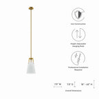 Aspire Pendant Light | White Bronze, White Satin Brass | Ideal for Living Space, Bedroom, Kitchen, Dining room, Bathroom, Or Office | Pack of 3 image 4