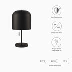 Avenue Table Lamp in Black | E26 Base | Pack of 2 image 7