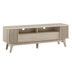 Eudora 60" TV Stand | Oak &amp; Walnut Finish Options | Modern TV Stand | Hinged Corner Doors | Full-Glide Drawers | Particleboard and MDF Construction | Non-Marking Foot Pads image 10