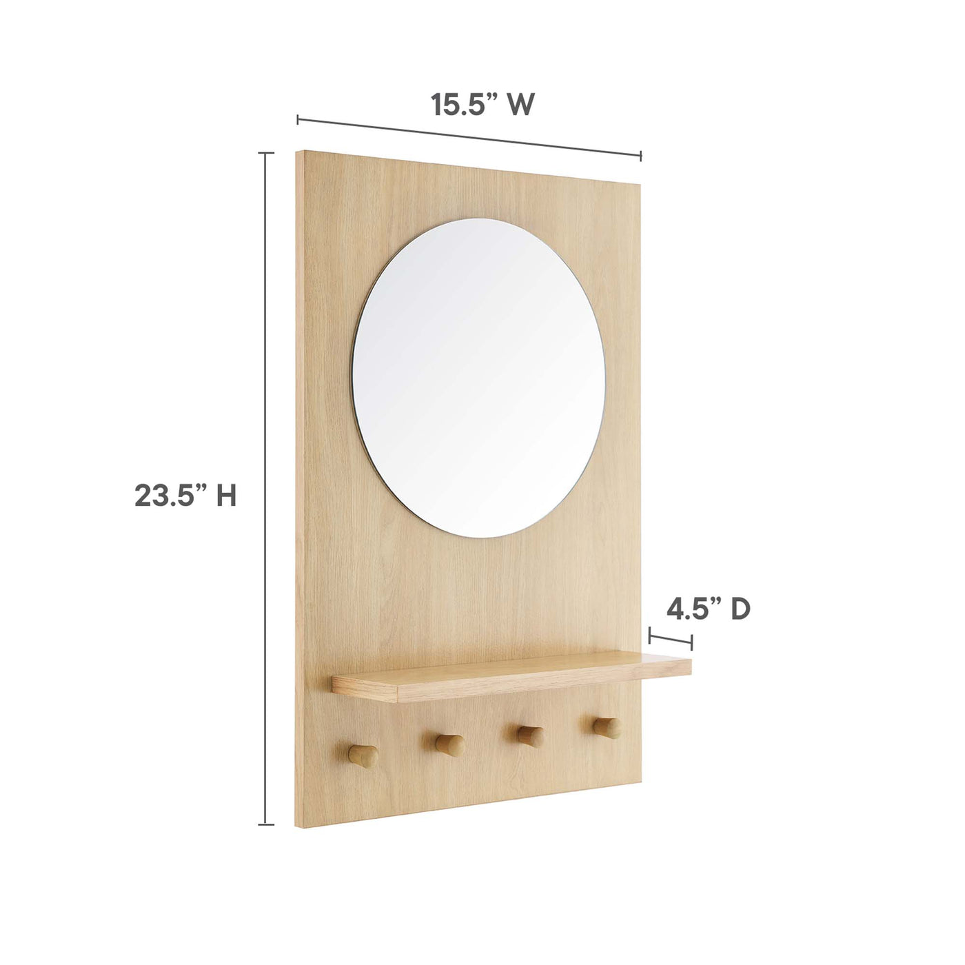 Glint Mirror In Walnut And Oak Color Options | Pack of 4 image 4