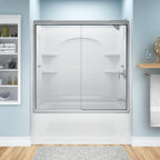 Sterling 60"W x 32"D x 18"H White Bathtub | Ensemble Series | Left Or Right Drain Location Options | Made Of Solid Vikrell Material | Designed With A 18" Apron image 2