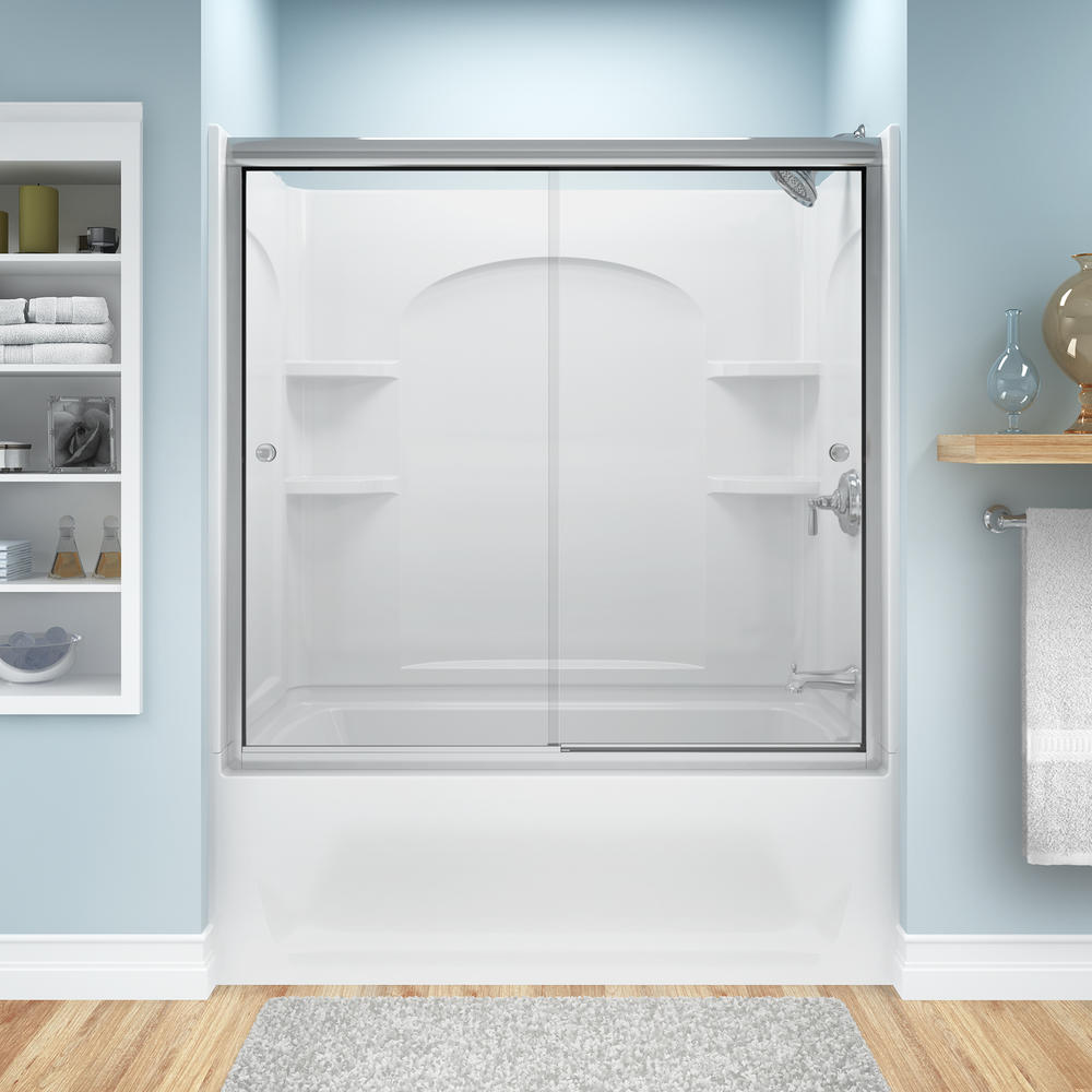 Sterling 60"W x 32"D x 18"H White Bathtub | Ensemble Series | Left Or Right Drain Location Options | Made Of Solid Vikrell Material | Designed With A 18" Apron image 2
