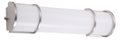 LED Bathroom Vanity Light | VL01 Series | Brushed Nickel | Half Cylindrical  Design | CCT Tuneable 3000K/4000K/5000K | 0-10V Dimmable | ETL, Energy Star | Pack Of 4 image 0