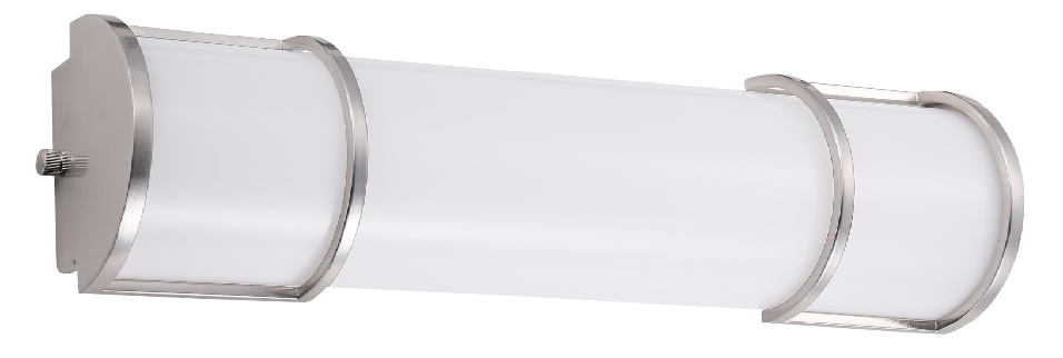 LED Bathroom Vanity Light | VL01 Series | Brushed Nickel | Half Cylindrical  Design | CCT Tuneable 3000K/4000K/5000K | 0-10V Dimmable | ETL, Energy Star | Pack Of 4 image 0
