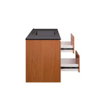 Wall Mount Bathroom Vanity With Sink | Cherry White & Cherry Black Color Options | 18", 24", 36" & 48" Size Options | Scenic Series | Full Extension Drawer | Ceramic Sink Basin | Drywall Friendly Mounting Cleat image 4