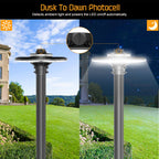 LED Post Top Pole Light with Dusk to Dawn Photocell, 60W/80W/100W/120W/150W/200W Options, 3000K/4000K/5000K CCT Tunable, LED Garden Area Lights for Pathway IP65 Waterproof image 8