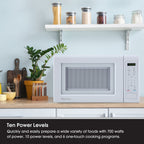 Magic Chef 0.7 Cu. Ft Countertop Microwave | 700 Watt | White Color | Digital Display | 6 Auto Cooking Modes | Child Lock | Auto Defrost Modes | 10 Power Levels image 11
