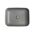 Tuscany 19-3/4"W x 15-3/8"D Matte Gray Ceramic Rectangular Bathroom Vessel Sink | Matte Gray Color | Bette Series | Premium Quality Ceramic Construction image 0