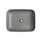 Tuscany 19-3/4"W x 15-3/8"D Matte Gray Ceramic Rectangular Bathroom Vessel Sink | Matte Gray Color | Bette Series | Premium Quality Ceramic Construction image 0