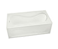 MAAX 60"W x 30"D x 21"H White Bathtub | Cocoon Series | Left Or Right Drain Location Options | Durable High Shine Acrylic | Headrest Channel | Integral Flange image 0