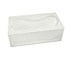 MAAX 60"W x 30"D x 21"H White Bathtub | Cocoon Series | Left Or Right Drain Location Options | Durable High Shine Acrylic | Headrest Channel | Integral Flange image 0