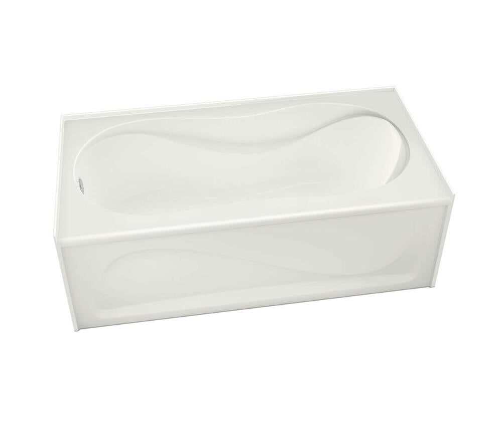 MAAX 60"W x 30"D x 21"H White Bathtub | Cocoon Series | Left Or Right Drain Location Options | Durable High Shine Acrylic | Headrest Channel | Integral Flange image 0