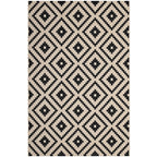 Perplex Geometric Diamond Trellis Indoor and Outdoor Area Rug | Black and Beige | 5X8 &amp; 8X10 Size Options | Tight Low Pile Weave | Gripping Rubber Underside | 100% Soft Polypropylene | Pack Of 2 image 9