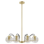 Hanna 8-Light Clear Gold Chandelier | Suspended Mount | Modern Style Chandelier image 5