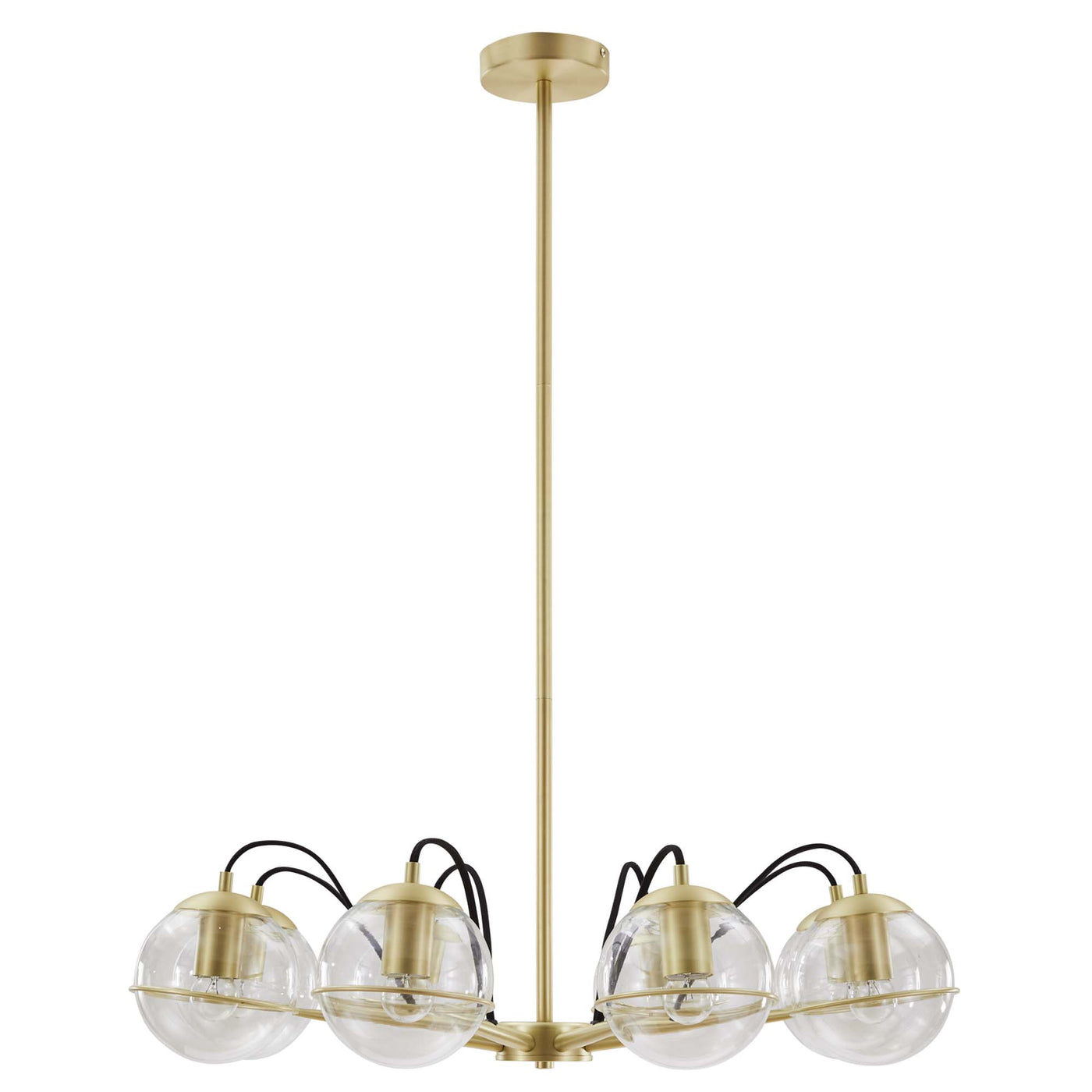 Hanna 8-Light Clear Gold Chandelier | Suspended Mount | Modern Style Chandelier image 5