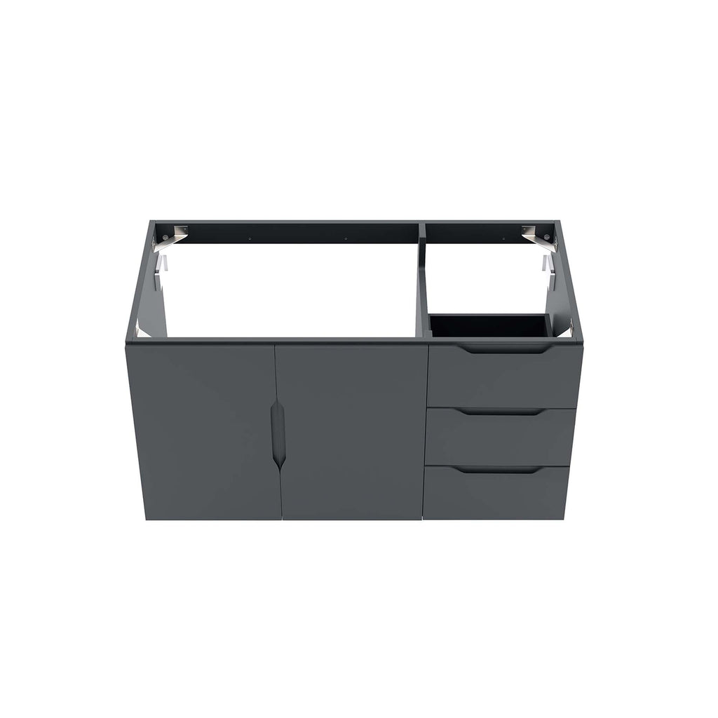 24" Or 36" | Bathroom Vanity Cabinet (Sink Basin Not Included) | White Or Gray Color Options | Vitality Series | Modern Bathroom Vanity | Soft-Close Doors | Wall-Mount Design image 4