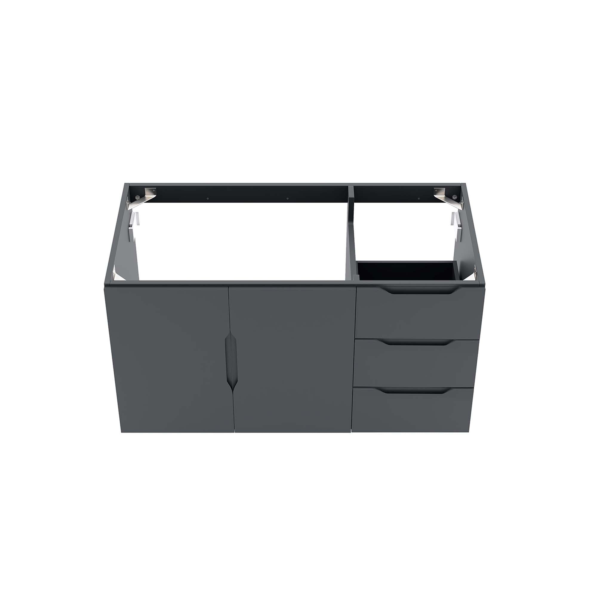 24" Or 36" | Bathroom Vanity Cabinet (Sink Basin Not Included) | White Or Gray Color Options | Vitality Series | Modern Bathroom Vanity | Soft-Close Doors | Wall-Mount Design image 4