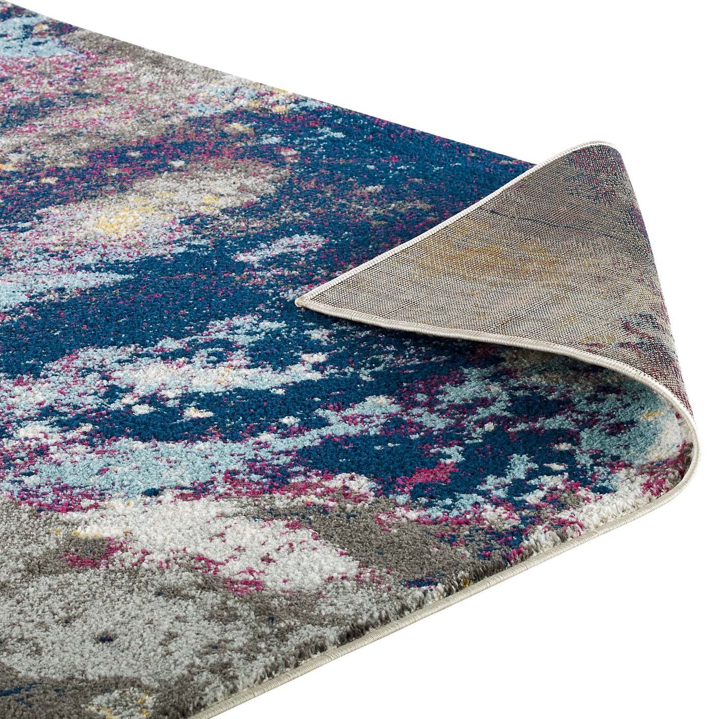 Entourage Adeline Contemporary Abstract 8x10 Area Rug | Multi Coloured Modern Design With Gripping Rubber Underside | Contemporary Area Rug image 5