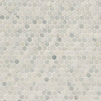 Arabescato Carrara 1" Hexagon Honed Mosaic Tile | Wall Tile &amp; Backsplash Tile | Marble | Greenguard Gold, USGBC/LEED | 10 Pieces Per Box image 1