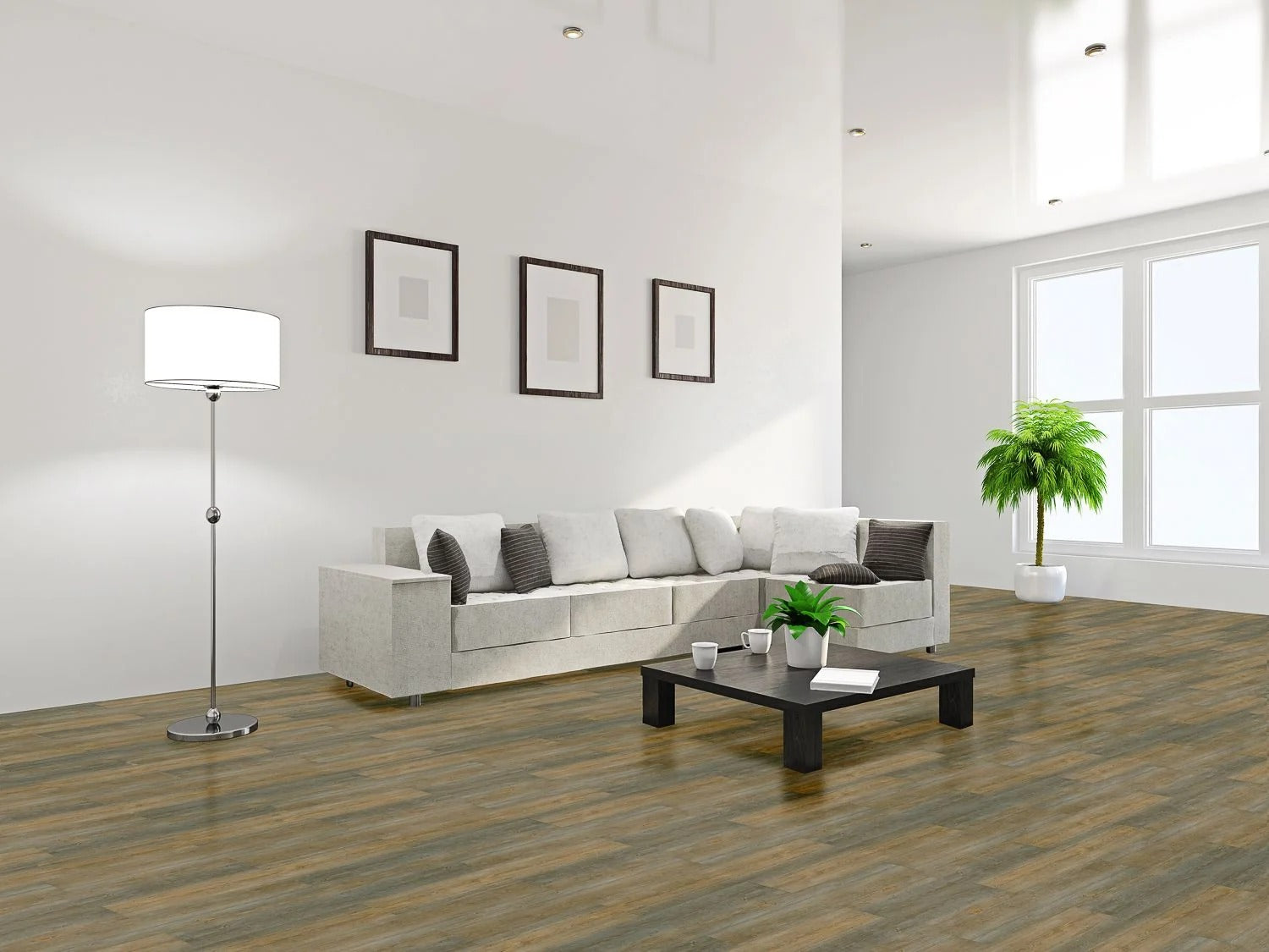 5 mm SPC Vinyl Flooring | 7" X 48" Plank | 1 mm IXPE Padding Attached | 22 Mil Wear Layer | Click Lock Installation | Amato Series 1408 | Fire Resistant | FloorScore® Certified | 1 Box (10 Planks)) image 1