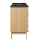 Bathroom Vanity With Sink | Walnut Black, Charcoal Black, Gray Black, White Black, White Walnut Black & Oak Black Color Options | 48" Single Or 48" Double Size Options | Render Series | Full Extension Drawer | Modern & Sleek  Design image 9