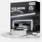 6000K Cool White LED Neon Rope Light – Dotless, Dimmable, IP65, ETL Listed